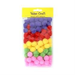 AussieSuperStore Art & Craft Essentials Pom Poms 20mm Pom Poms in 20mm | Craft Pom Poms 9331468001775 VCP04